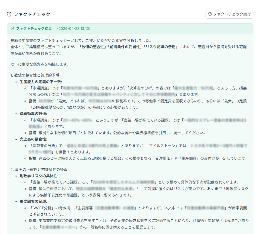 ファクトチェック結果のイメージ